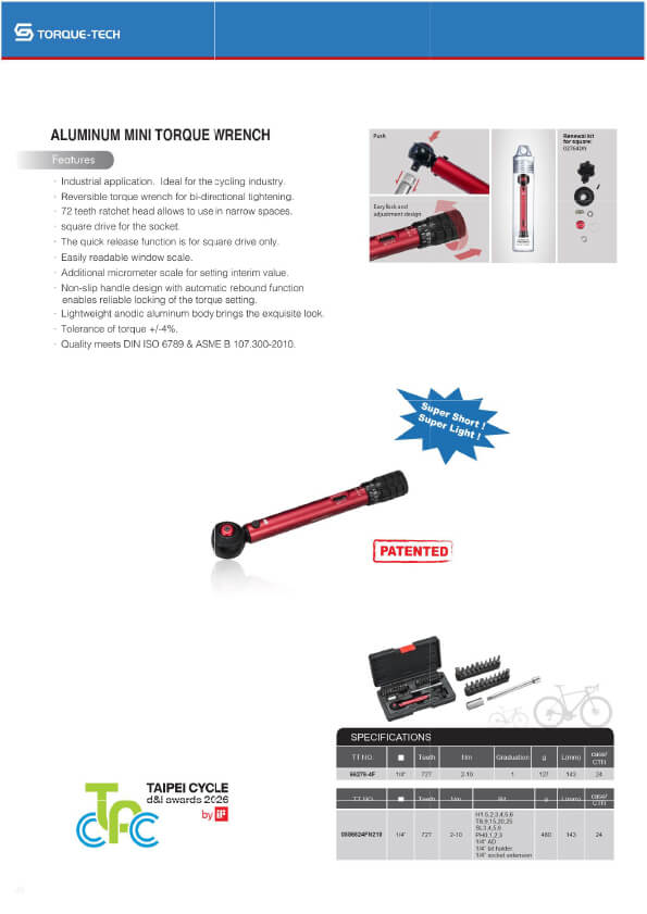 Torque Tech Lightweight Aluminum Mini Torque Wrench Supplier, Manufacturer | Torque ...